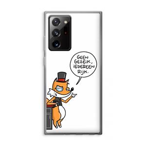 CaseCompany Geen Gezeik: Samsung Galaxy Note 20 Ultra / Note 20 Ultra 5G Transparant Hoesje