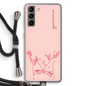 CaseCompany Best Friends: Samsung Galaxy S21 Transparant Hoesje met koord
