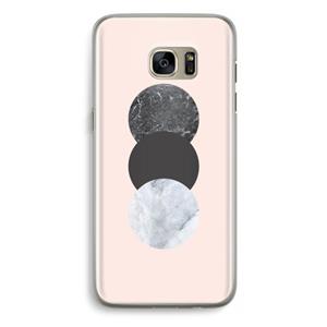 CaseCompany Marmeren cirkels: Samsung Galaxy S7 Edge Transparant Hoesje