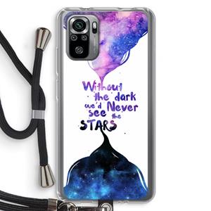 CaseCompany Stars quote: Xiaomi Redmi Note 10S Transparant Hoesje met koord