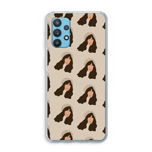 CaseCompany Bonjour mon amour: Samsung Galaxy A32 4G Transparant Hoesje