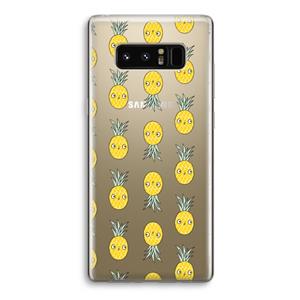 CaseCompany Ananas: Samsung Galaxy Note 8 Transparant Hoesje