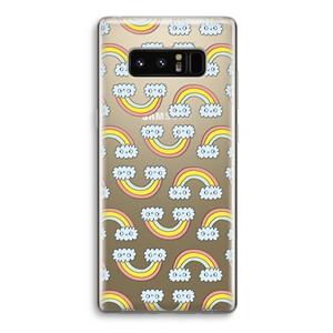 CaseCompany Regenboog: Samsung Galaxy Note 8 Transparant Hoesje