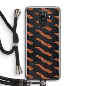 CaseCompany Bacon to my eggs #2: Samsung Galaxy J8 (2018) Transparant Hoesje met koord