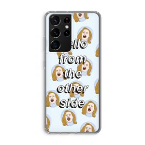 CaseCompany Hello: Samsung Galaxy S21 Ultra Transparant Hoesje