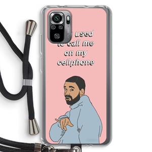 CaseCompany Hotline bling: Xiaomi Redmi Note 10S Transparant Hoesje met koord