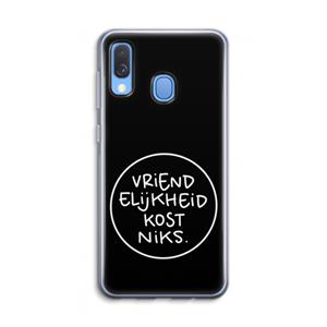 CaseCompany Vriendelijkheid: Samsung Galaxy A40 Transparant Hoesje