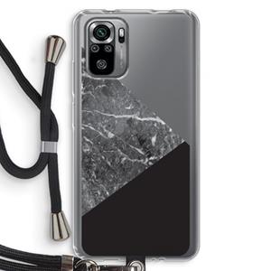 CaseCompany Combinatie marmer: Xiaomi Redmi Note 10S Transparant Hoesje met koord