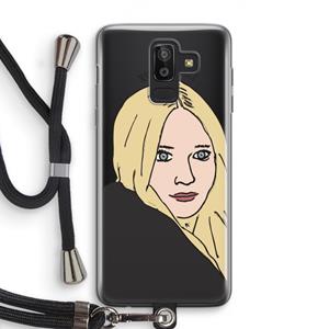 CaseCompany Ashley: Samsung Galaxy J8 (2018) Transparant Hoesje met koord