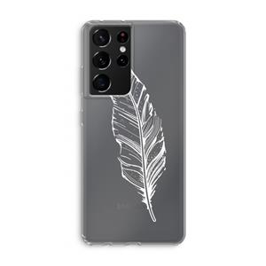 CaseCompany Pluim: Samsung Galaxy S21 Ultra Transparant Hoesje
