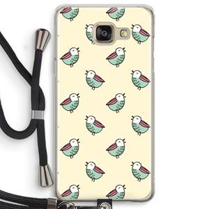 CaseCompany Vogeltjes: Samsung Galaxy A5 (2016) Transparant Hoesje met koord
