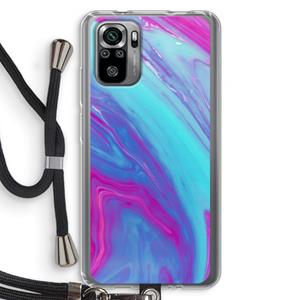 CaseCompany Zweverige regenboog: Xiaomi Redmi Note 10S Transparant Hoesje met koord