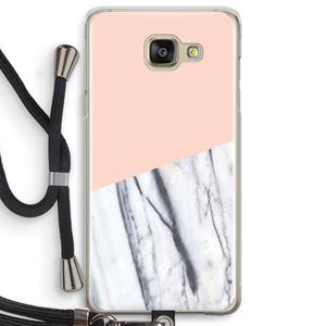 CaseCompany A touch of peach: Samsung Galaxy A5 (2016) Transparant Hoesje met koord