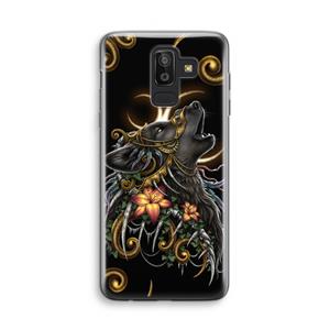 CaseCompany Huilende Wolf: Samsung Galaxy J8 (2018) Transparant Hoesje