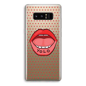 CaseCompany Yolo Denise: Samsung Galaxy Note 8 Transparant Hoesje