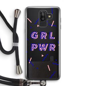CaseCompany GRL PWR: Samsung Galaxy J8 (2018) Transparant Hoesje met koord