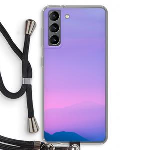CaseCompany Sunset pastel: Samsung Galaxy S21 Transparant Hoesje met koord