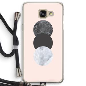 CaseCompany Marmeren cirkels: Samsung Galaxy A5 (2016) Transparant Hoesje met koord