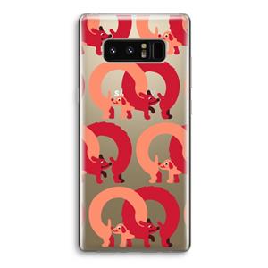 CaseCompany Dogs: Samsung Galaxy Note 8 Transparant Hoesje