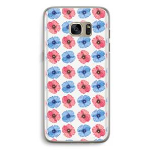CaseCompany Klaproosjes: Samsung Galaxy S7 Edge Transparant Hoesje