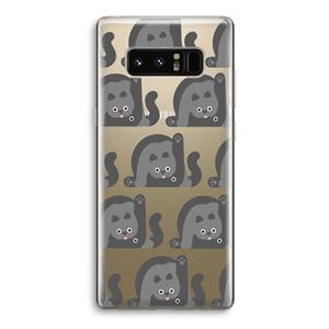 CaseCompany Cats: Samsung Galaxy Note 8 Transparant Hoesje