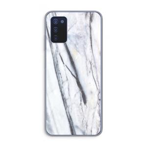 CaseCompany Gestreepte marmer: Samsung Galaxy A03s Transparant Hoesje