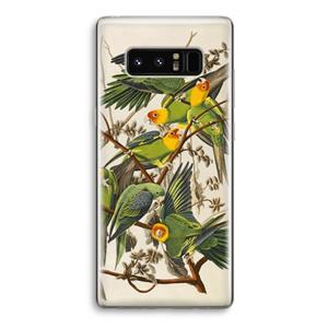 CaseCompany Carolinaparkiet: Samsung Galaxy Note 8 Transparant Hoesje