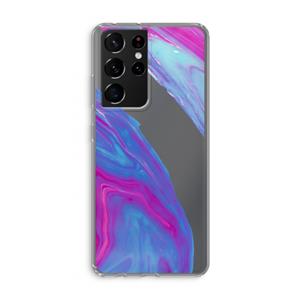 CaseCompany Zweverige regenboog: Samsung Galaxy S21 Ultra Transparant Hoesje