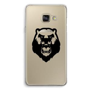 CaseCompany Angry Bear (black): Samsung A3 (2017) Transparant Hoesje