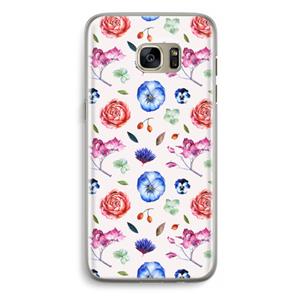 CaseCompany Bloemetjes: Samsung Galaxy S7 Edge Transparant Hoesje