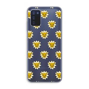 CaseCompany Leeuwenkoppen: Samsung Galaxy A03s Transparant Hoesje