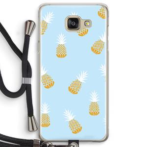 CaseCompany Ananasjes: Samsung Galaxy A5 (2016) Transparant Hoesje met koord
