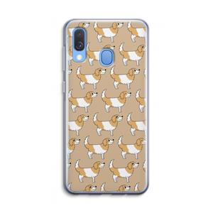 CaseCompany Doggy: Samsung Galaxy A40 Transparant Hoesje