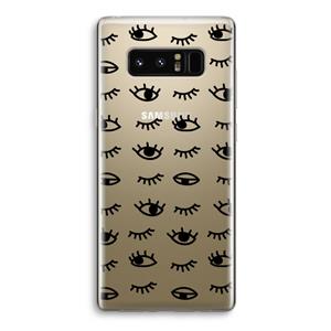 CaseCompany Eye pattern #2: Samsung Galaxy Note 8 Transparant Hoesje