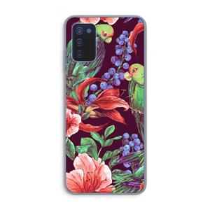 CaseCompany Papegaaien: Samsung Galaxy A03s Transparant Hoesje