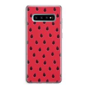 CaseCompany Watermelon: Samsung Galaxy S10 Plus Transparant Hoesje