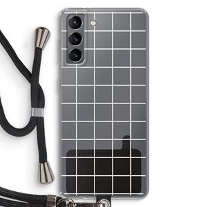 CaseCompany Rooster 2: Samsung Galaxy S21 Transparant Hoesje met koord