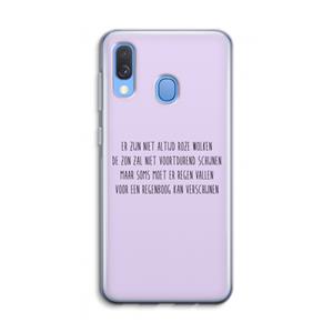 CaseCompany Regenboog: Samsung Galaxy A40 Transparant Hoesje
