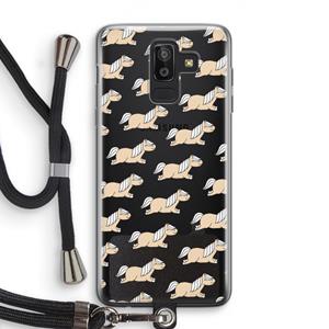 CaseCompany Ponys: Samsung Galaxy J8 (2018) Transparant Hoesje met koord