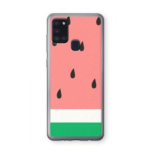 CaseCompany Watermeloen: Samsung Galaxy A21s Transparant Hoesje