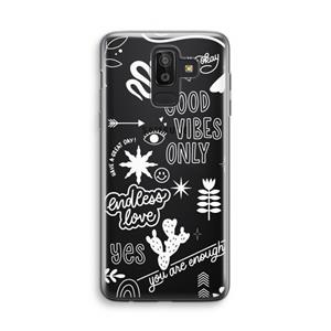 CaseCompany Good vibes: Samsung Galaxy J8 (2018) Transparant Hoesje