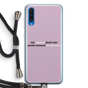 CaseCompany uw waarde daalt niet: Samsung Galaxy A50 Transparant Hoesje met koord