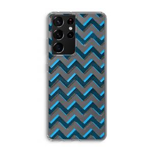 CaseCompany Onderbroken lijn: Samsung Galaxy S21 Ultra Transparant Hoesje