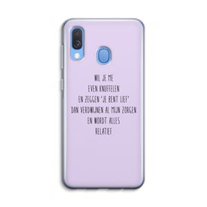 CaseCompany Relatief: Samsung Galaxy A40 Transparant Hoesje