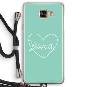 CaseCompany Friends heart pastel: Samsung Galaxy A5 (2016) Transparant Hoesje met koord