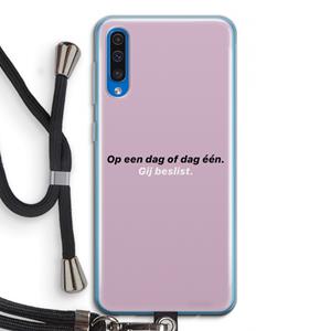 CaseCompany gij beslist: Samsung Galaxy A50 Transparant Hoesje met koord