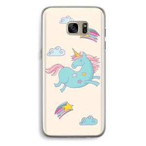 CaseCompany Vliegende eenhoorn: Samsung Galaxy S7 Edge Transparant Hoesje