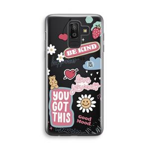 CaseCompany Positivity: Samsung Galaxy J8 (2018) Transparant Hoesje