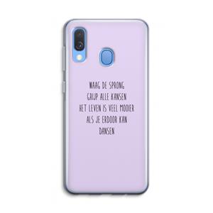 CaseCompany Sprong: Samsung Galaxy A40 Transparant Hoesje