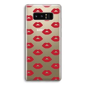 CaseCompany Lips: Samsung Galaxy Note 8 Transparant Hoesje